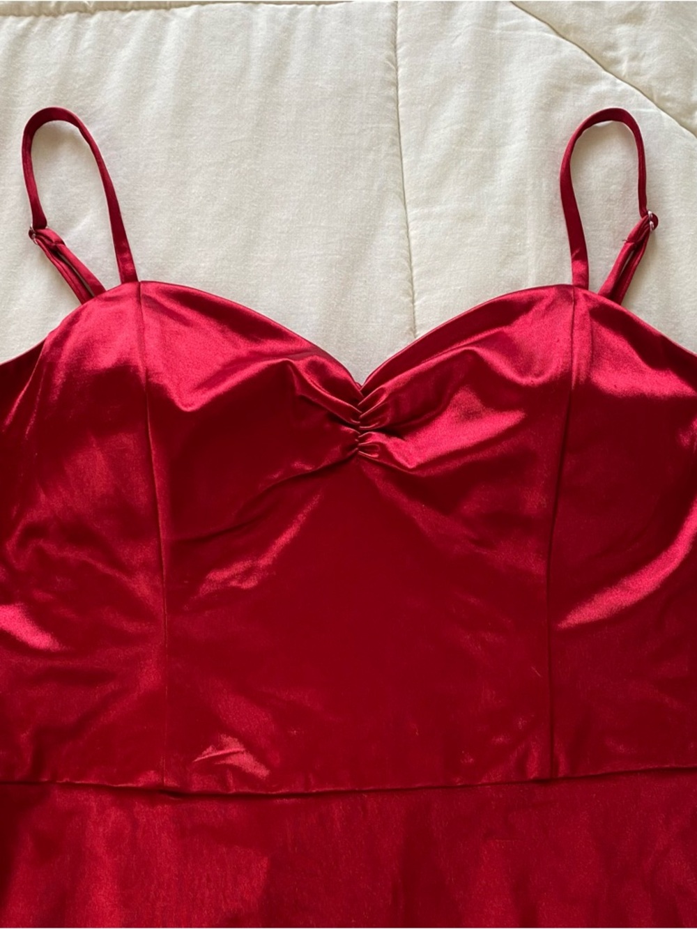 NWT BCX Dress Macy's Red Silk Satin Valentines Day Christmas Party Dress - Picture 3 of 8